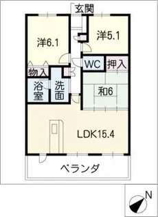 ファヴォール白壁【4階】の間取り