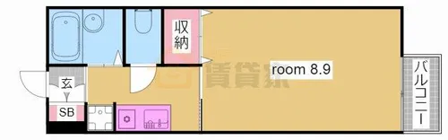 兵庫県神戸市須磨区多井畑東町【アパート】の間取り