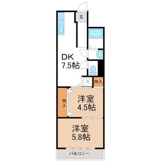 ハイデンス伊代【406号室】の間取り