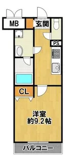 Tenue三田【3階】の間取り