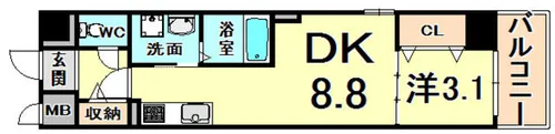 エテルノ阪急伊丹【5階】の間取り