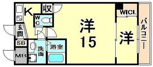 セレニテ甲子園1【5階】の間取り