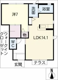 ソレイユJ B棟【1階】の間取り