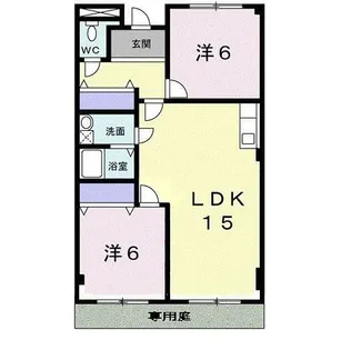 グリーンハイツ芝Ⅰ【1階】の間取り