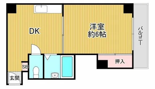 メゾン浪速【4階】の間取り
