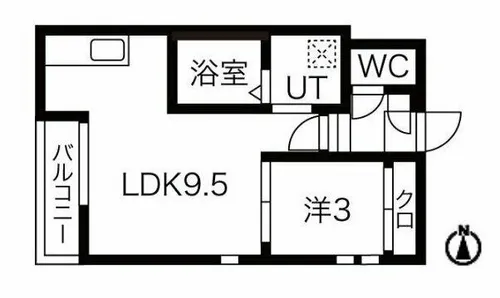 グランティック サンメゾン新瑞【1階】の間取り