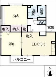 すまいらーくAB【2階】の間取り