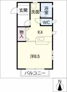 コーポ千寿【1階】の間取り