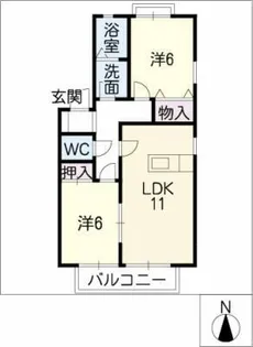 MastTown平和が丘【2階】の間取り