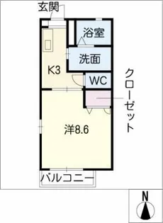 Twin hills A棟【2階】の間取り