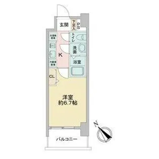 アステリ鶴舞エーナ【4階】の間取り