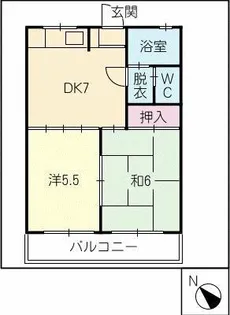 エクセル東海【2階】の間取り