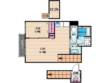 コンフォールさくら【2階】の間取り