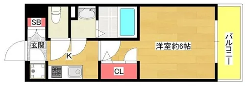 エスリード弁天町ベイコート【12階】の間取り