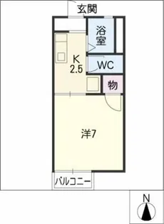 パークサイド富ヶ丘【1階】の間取り