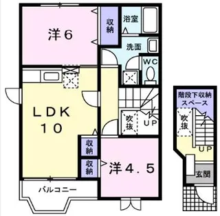ピーコックB【201号室】の間取り