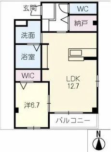 ランコントル【1階】の間取り