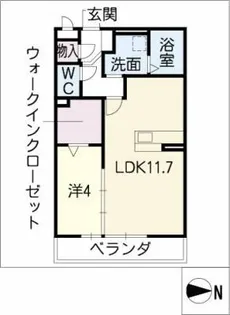 グレイスコート【2階】の間取り