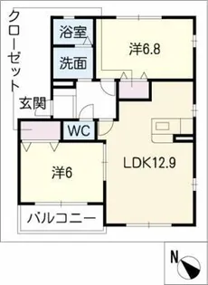 サンハイツⅥ A棟【1階】の間取り