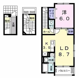グリーシースプーン【3階】の間取り
