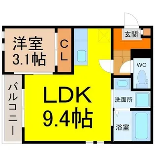 GrandticLuce志賀本通【1階】の間取り