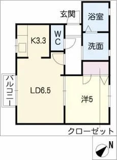 シャルム下五井【2階】の間取り