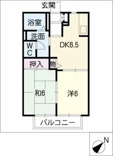 サニーコート佳【1階】の間取り