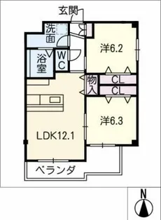 ラコ・フォルテⅡ【2階】の間取り