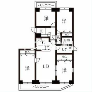 BRO北野【101号室】の間取り
