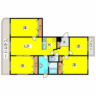 BRO北野【1階】の間取り