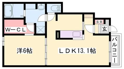 ウェルファスト2【102号室】の間取り