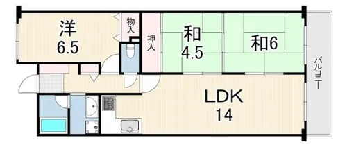 カネボウ芦屋アーバンプラザ【1階】の間取り