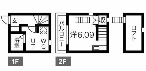 アースクエイク大野 西棟【101号室】の間取り