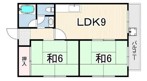 サンフローレ千代ヶ丘【2階】の間取り
