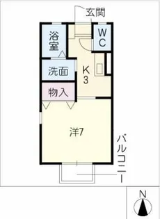 メゾンプリシェール【1階】の間取り