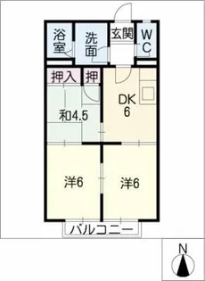 コスモハイツ【1階】の間取り