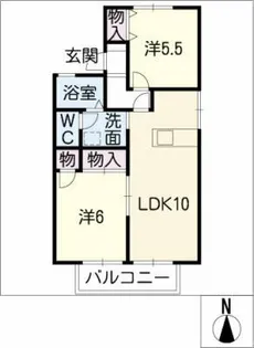 カーサ・ベルデD棟【1階】の間取り