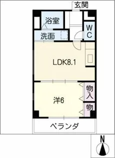 グレイスコート【6階】の間取り