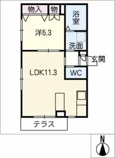 プティメゾン カトル【1階】の間取り