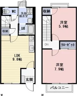 ブランシェ北野 A棟【1階】の間取り