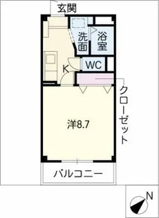 クレセントコートローズ【1階】の間取り