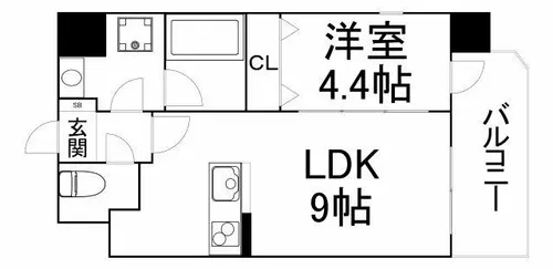 スプランディッド難波【10階】の間取り