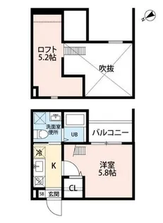 レジアス高畑【1階】の間取り