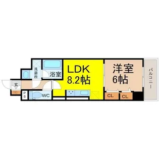 パルファン ドゥ ジョア【2階】の間取り