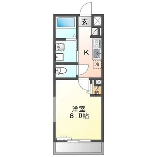 クロスビレッジ 西河原【1階】の間取り