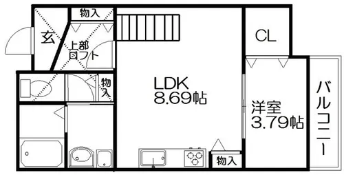 ディアコート光善寺【2階】の間取り