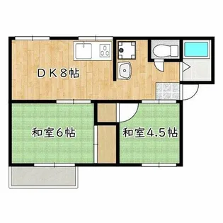 大阪府泉大津市東助松町1丁目【アパート】の間取り
