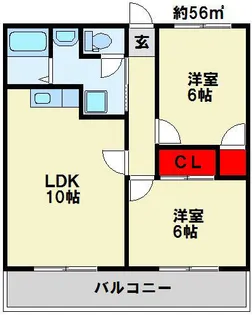ロアンジュ下曽根【3階】の間取り