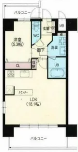 ラグレース福島【6階】の間取り