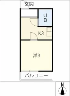 ハイツFUKUOKA Ⅰ【1階】の間取り